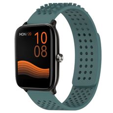 Per Xiaomi Haylou GST LS09B cinturino in silicone traspirante con punti 3D da 22 mm (verde oliva)