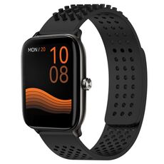 Per Xiaomi Haylou GST LS09B cinturino in silicone traspirante con punti 3D da 22 mm (nero)