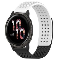 Per cinturino in silicone traspirante con punti 3D Garmin Venu 2 da 22 mm (bianco + nero)