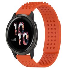 Per cinturino in silicone traspirante con punti 3D Garmin Venu 2, fori da 22 mm (arancione)