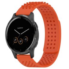Per cinturino in silicone traspirante con punti 3D Garmin Vivoactive 4 fori da 22 mm (arancione)