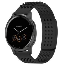 Per cinturino in silicone traspirante con punti 3D Garmin Vivoactive 4 fori da 22 mm (nero)
