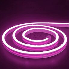 Set di strisce morbide in silicone al neon flessibile USB da 2 m 5 V LED (rosa)
