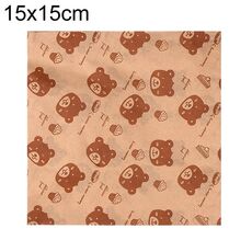 100 fogli/pacco modello orso carta oleata carta da forno carta da imballaggio per cestini per alimenti carta 15x15 cm