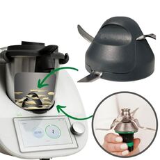 Per Bimby TM6 TM5 Protezione dallo sporco per i coltelli per evitare l'impasto (Grigio scuro)