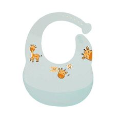 Bavaglino anti-sporco per bambini Impermeabile in silicone per alimenti ausiliario per bavaglino per bava(Blu)
