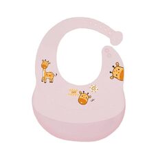 Bavaglino anti-sporco per bambini, in silicone impermeabile, bavaglino per alimenti ausiliario per bava (rosa)