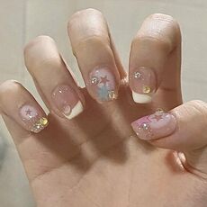 24 toppe rifinite con colla gelatina per unghie fatte a mano con glitter per unghie, colore: BY1154 (borsa degli attrezzi da indossare)