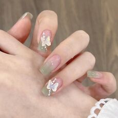 24 toppe rifinite con colla gelatina per unghie fatte a mano con glitter per unghie, colore: BY1089 (borsa degli attrezzi da indossare)