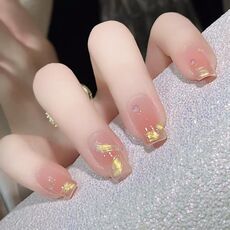 24 toppe rifinite con colla gelatina per unghie fatte a mano con glitter per unghie, colore: BY1088 (borsa degli attrezzi da indossare)