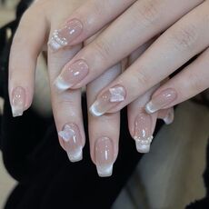 24 toppe rifinite con colla gelatina per unghie fatte a mano con glitter per unghie, colore: BY1079 (borsa degli attrezzi da indossare)