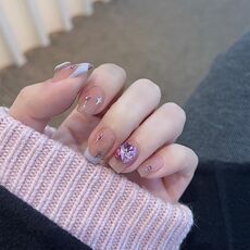 24 toppe rifinite con colla gelatina per unghie fatte a mano con glitter per unghie, colore: BY1077 (borsa degli attrezzi da indossare)