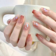 24 toppe rifinite con colla gelatina per unghie fatte a mano con glitter per unghie, colore: BY1057 (borsa degli attrezzi da indossare)