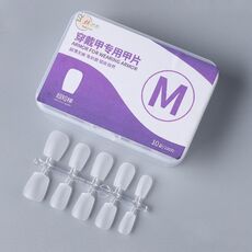 10 paia di compresse per manicure indossabili codificate smerigliate da 100 pezzi/scatola, forma: scala ultra corta M