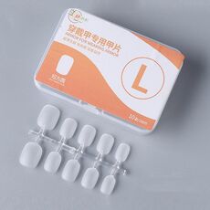 10 paia di compresse per manicure indossabili codificate smerigliate da 100 pezzi/scatola, forma: cerchio quadrato corto L