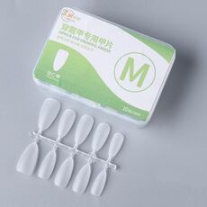 10 paia di compresse per manicure indossabili codificate smerigliate da 100 pezzi/scatola, forma: unghie a mandorla M