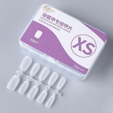 10 paia di compresse per manicure indossabili codificate smerigliate da 100 pezzi/scatola, forma: Unghie da balletto XS