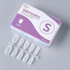 10 paia di compresse per manicure indossabili codificate smerigliate da 100 pezzi/scatola, forma: Unghie da balletto S