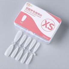 10 paia di compresse per manicure indossabili codificate smerigliate da 100 pezzi/scatola, forma: scala lunga XS