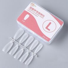 10 paia di compresse per manicure indossabili codificate smerigliate da 100 pezzi/scatola, forma: scala lunga L