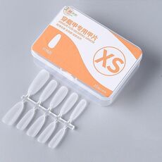 10 paia di compresse per manicure indossabili codificate smerigliate da 100 pezzi/scatola, forma: ellisse lunga XS
