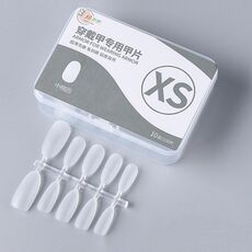 10 paia di compresse per manicure indossabili codificate smerigliate da 100 pezzi/scatola, forma: ovale medio XS