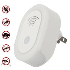 Repellente per zanzare ad ultrasuoni regolabile con luce notturna, mini repellente per mouse elettronico domestico, specifiche: spina AU (bianco)