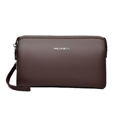 WEIXIER W125 Pochette da uomo con password Custodia per telefono aziendale con cerniera (marrone)