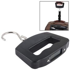 Bilancia elettronica da viaggio con gancio da viaggio LCD 50kgx10g (nera)