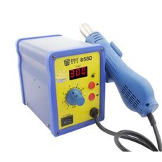 BEST BST-858D AC 220V 50Hz 650W LED Displayer Temperatura regolabile senza piombo pistola ad aria calda con vento elicoidale (blu)