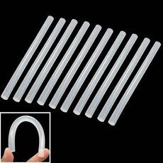10x pratico bianco trasparente colla calda della fusione Bastone, Dimensioni: 270 x 11mm (10pcs in un imballaggio, il prezzo è per 10pcs)