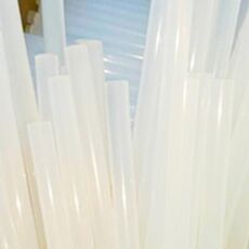 10 pezzi pratico stick di colla hot melt bianco trasparente, dimensioni: 270 x 7 mm