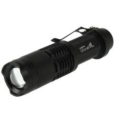 Torcia UltraFire Focus, 3 modalità, LED Cree XM-L T6, luce bianca, flusso luminoso: 700 lm, lunghezza: 11,6 cm (nero)