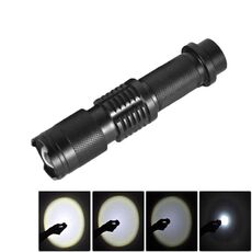 LT-HX CREE XM-L T6 5-Modes luce bianca torcia LED, 2200 LM Mini telescopico (nero)