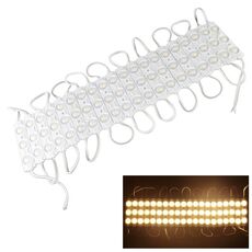 Striscia luminosa per modulo 1850LM da 19W, 180 gradi 20 x 3 LED SMD 5730 LED convesso ad alta luce bianca calda, CC 12V