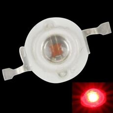 Lampadina LED ad alta potenza da 10 pezzi da 1 W per torcia, flusso luminoso: 30-35 lm, angolo di visione di 140 gradi (luce rossa)