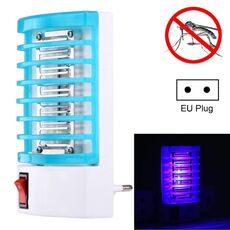 Lampada notturna anti-zanzara a 4 LED efficiente da 1W, spina europea, CA 220V (blu)