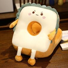 Cuscino per pisolino fronte-retro per studenti, artefatto per pisolino per ufficio, cuscino per dormire per ragazze, stile: L Toast Angry