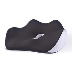 BEWALKER Cuscino in Memory Foam a Rimbalzo Lento Imbottito e Traspirante per Sedia da Ufficio (Nero)