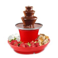 Mini set per fonduta con fontana di cioccolato a 3 livelli da 35 W con base per crogiolo caldo 110 V Spina americana
