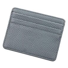 Portamonete ultrasottile con portamonete mini porta carte con motivo litchi (blu)