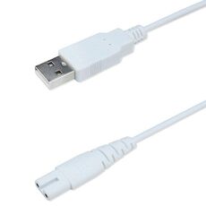 Cavo di ricarica USB TTo a 8 cifre da 1,25 m per rasoio/dispositivo di ricarica dell'acqua (bianco)