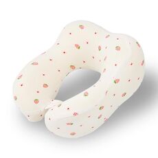 Cuscino memory per bambini a forma di U Cuscino portatile per la cura del collo dei cartoni animati, Stile: Fragola