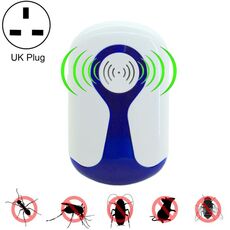 Repellente elettronico ad ultrasuoni anti zanzare, ratti, parassiti, 3 W, con luce, spina UK, CA 90-240 V