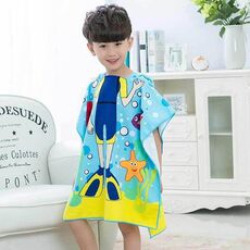 Asciugamano da spiaggia per bambini Mantello con cappuccio Kids Boy Girl Asciugamano da bagno per neonati Accappatoio assorbente Abbigliamento da bagno, Dimensioni: 60 x 120 cm, Adatto per altezza 1,2 mo meno