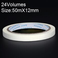 24 volumi ad alta adesione per decorazione a spruzzo per mascheratura da ufficio per scrivere un bellissimo nastro di carta, dimensioni: 50 mx 12 mm