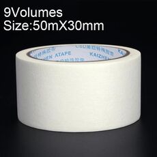 9 volumi ad alta adesione per la decorazione a spruzzo per mascheratura da ufficio per scrivere bellissimo nastro di carta, dimensioni: 50 mx 30 mm