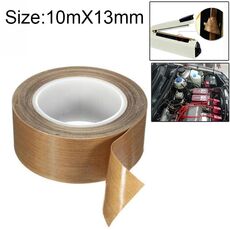Nastro isolante termico in teflon con nastro in tessuto resistente alle alte temperature, dimensioni: 10 mx 13 mm