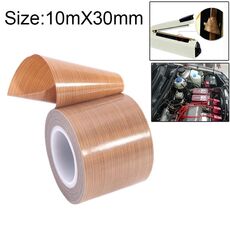 Nastro isolante termico in teflon con nastro in tessuto resistente alle alte temperature, dimensioni: 10 mx 30 mm