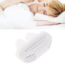 Purificatore d'aria anti russare in silicone ABS 2 in 1 (bianco)
